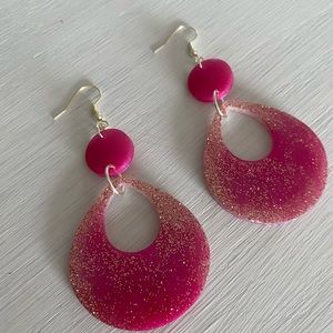 Resin homemade dangle earrings